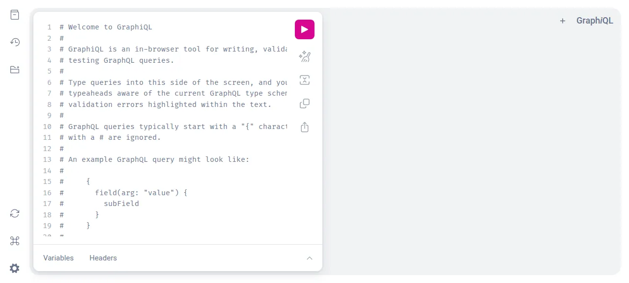 The Saleor GraphQL playground at the API's address